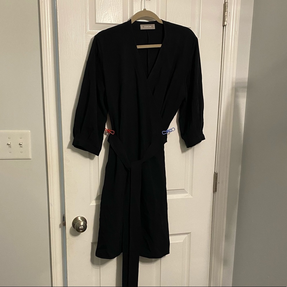 Everlane GoWeave Long-Sleeve Wrap Dress, Size 10